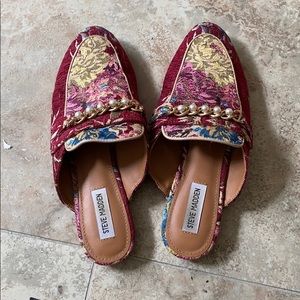 Steven Madden Floral Print Slip-on Mules
